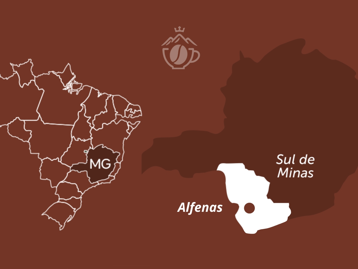 Paisagem do Sítio Lagoa em Alfenas